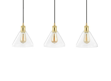 Kiawah Island 30.5" Metal/Glass Contemporary Modern LED Pendant - JONATHAN Y